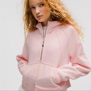 NWT lululemon Scuba Oversized Half-Zip Hoodie strawberry milkshake size xs/s